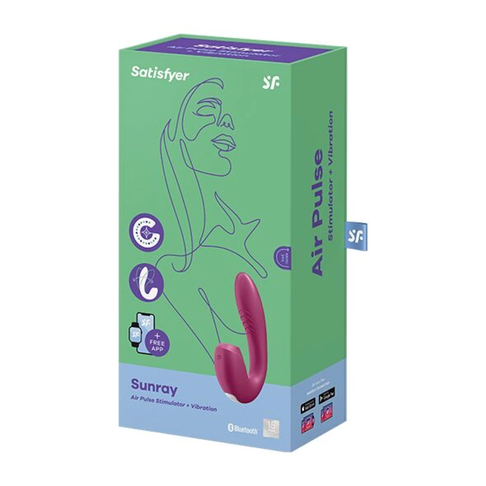 Вакуумный смарт-вибратор Satisfyer Sunray Berry, 4 положения ствола