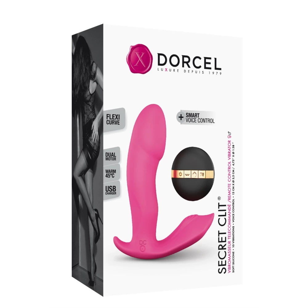 Вибратор Dorcel Secret Clit с подогревом и пультом ДУ, можно под одежду, голосовое управление.