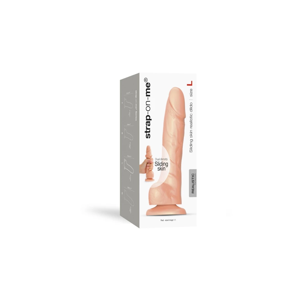 Реалистичный фаллоимитатор Strap-On-Me Sliding Skin Realistic Dildo Vanille - L, эффект подвижной кожи