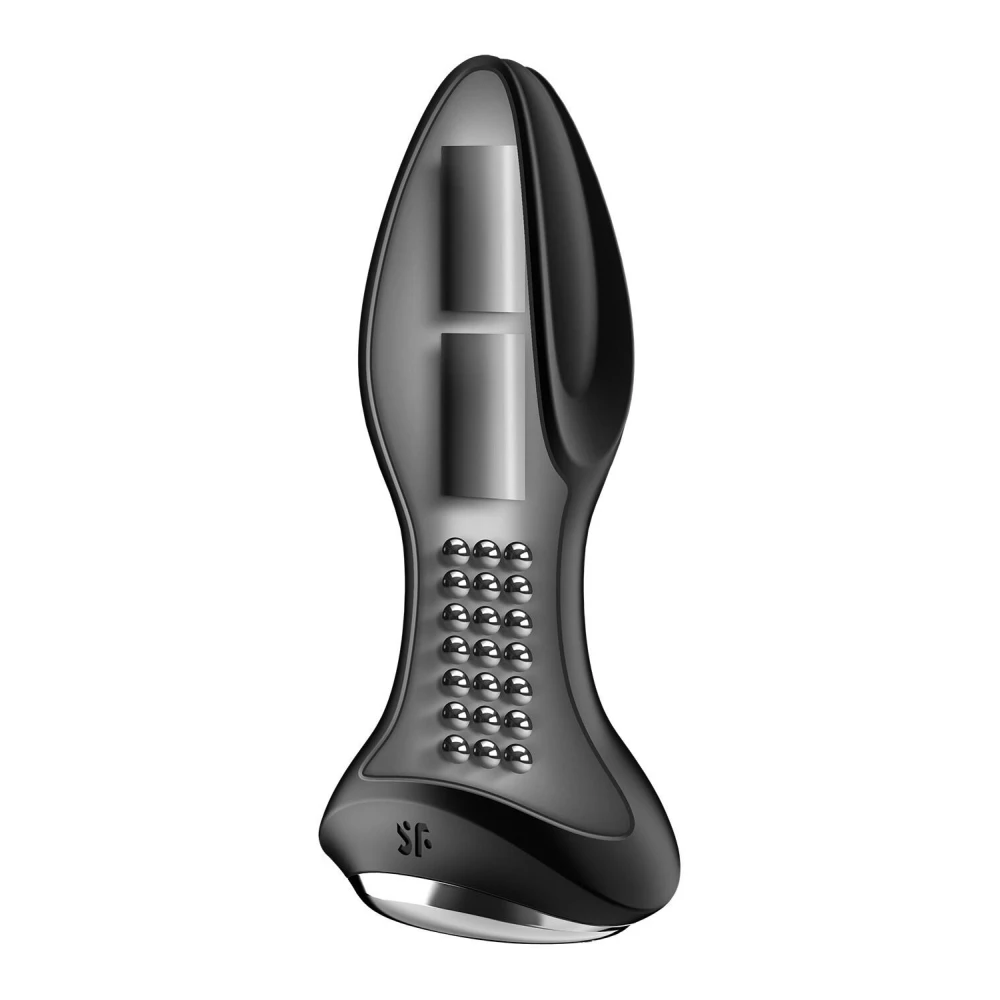 Анальна смарт вібропробка із перлинним масажем Satisfyer Rotator Plug 2+ Black