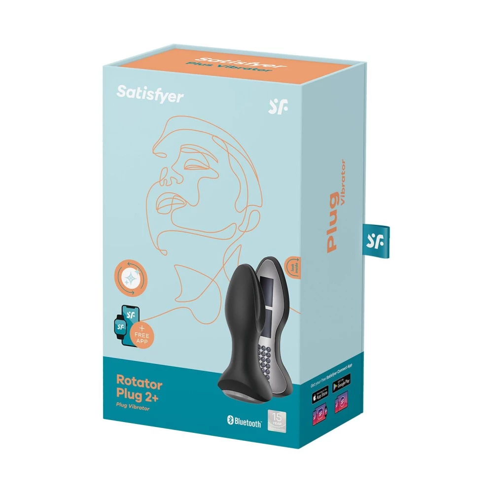 Анальна смарт вібропробка із перлинним масажем Satisfyer Rotator Plug 2+ Black