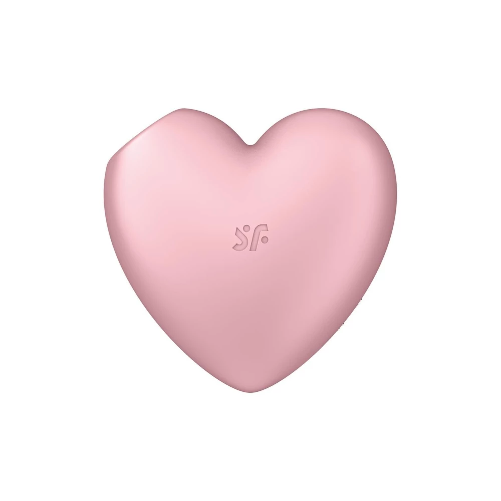 Вакуумный стимулятор-сердце с вибрацией Satisfyer Cutie Heart Light Red