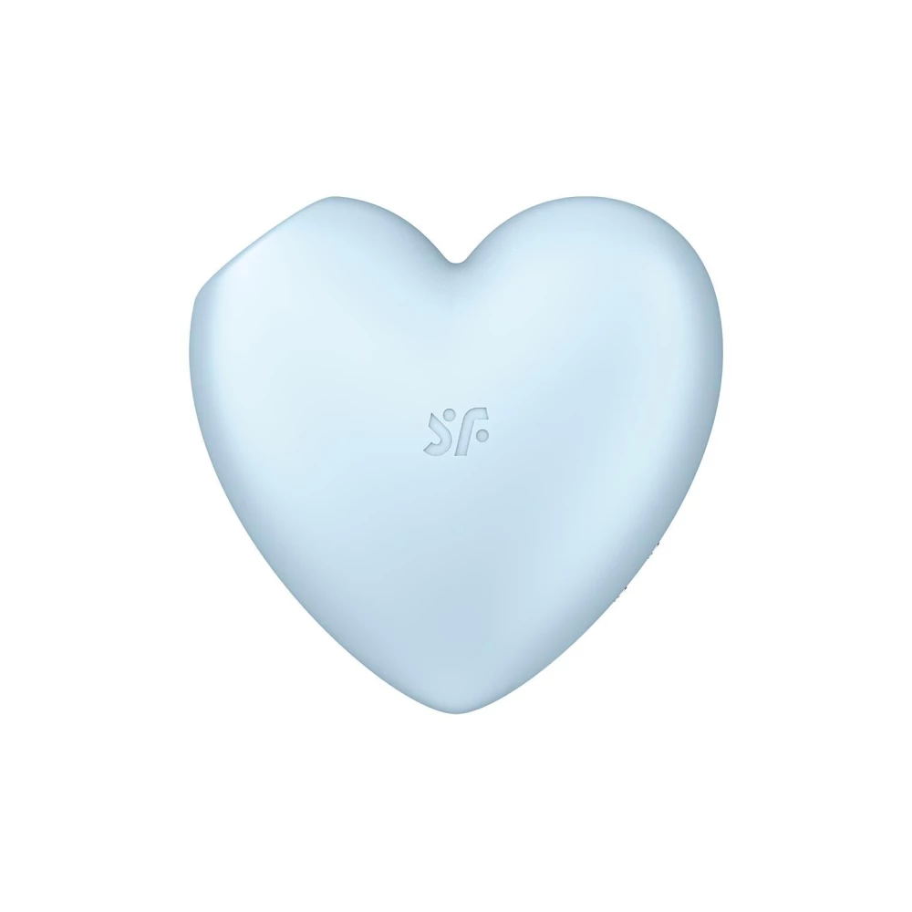 Вакуумный стимулятор-сердце с вибрацией Satisfyer Cutie Heart Blue