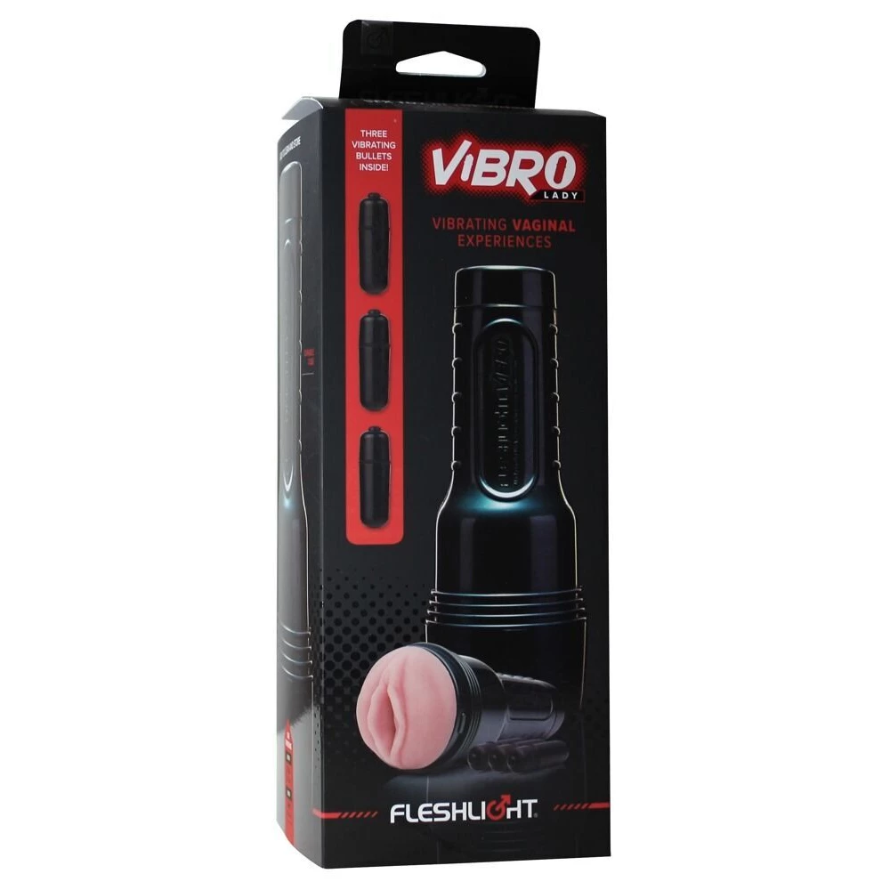 Мастурбатор з вібрацією Fleshlight Vibro Pink Lady Touch, три віброкулі, стимулювальний рельєф