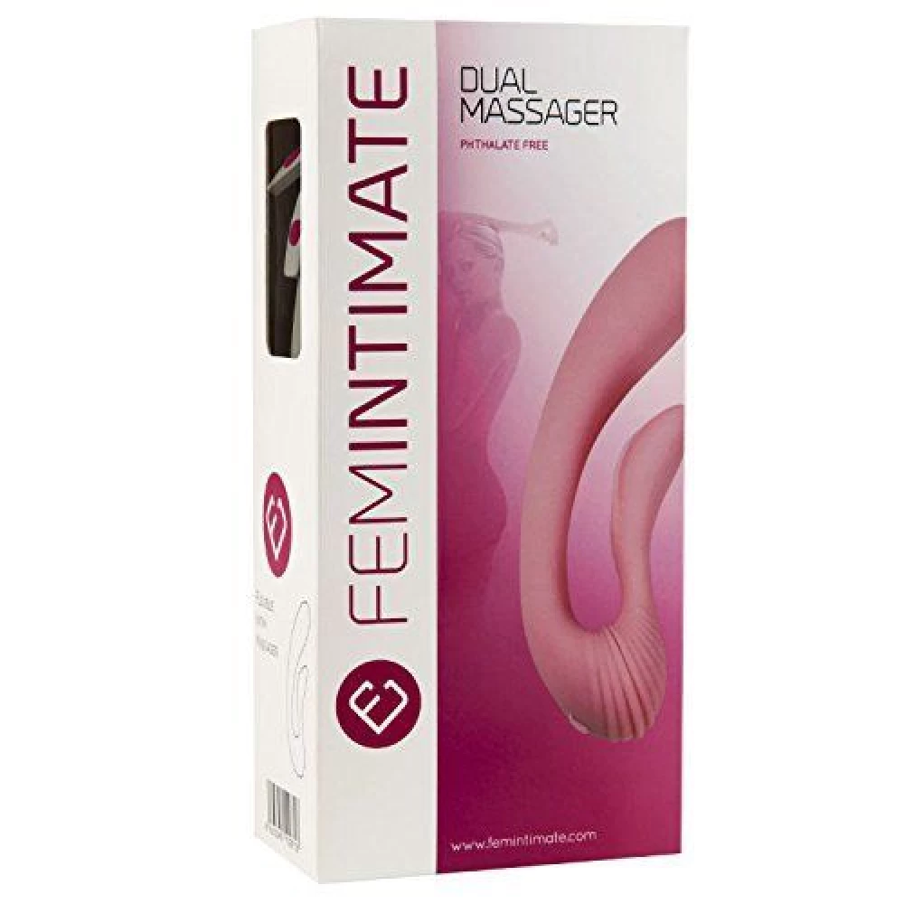 Вибратор Femintimate Dual Massager вагинально-клиторальный с чехлом для хранения, 2 мотора