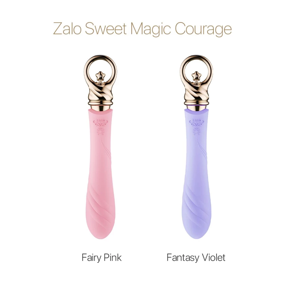 Вибратор для точки G с подогревом Zalo Sweet Magic - Courage Fantasy Violet