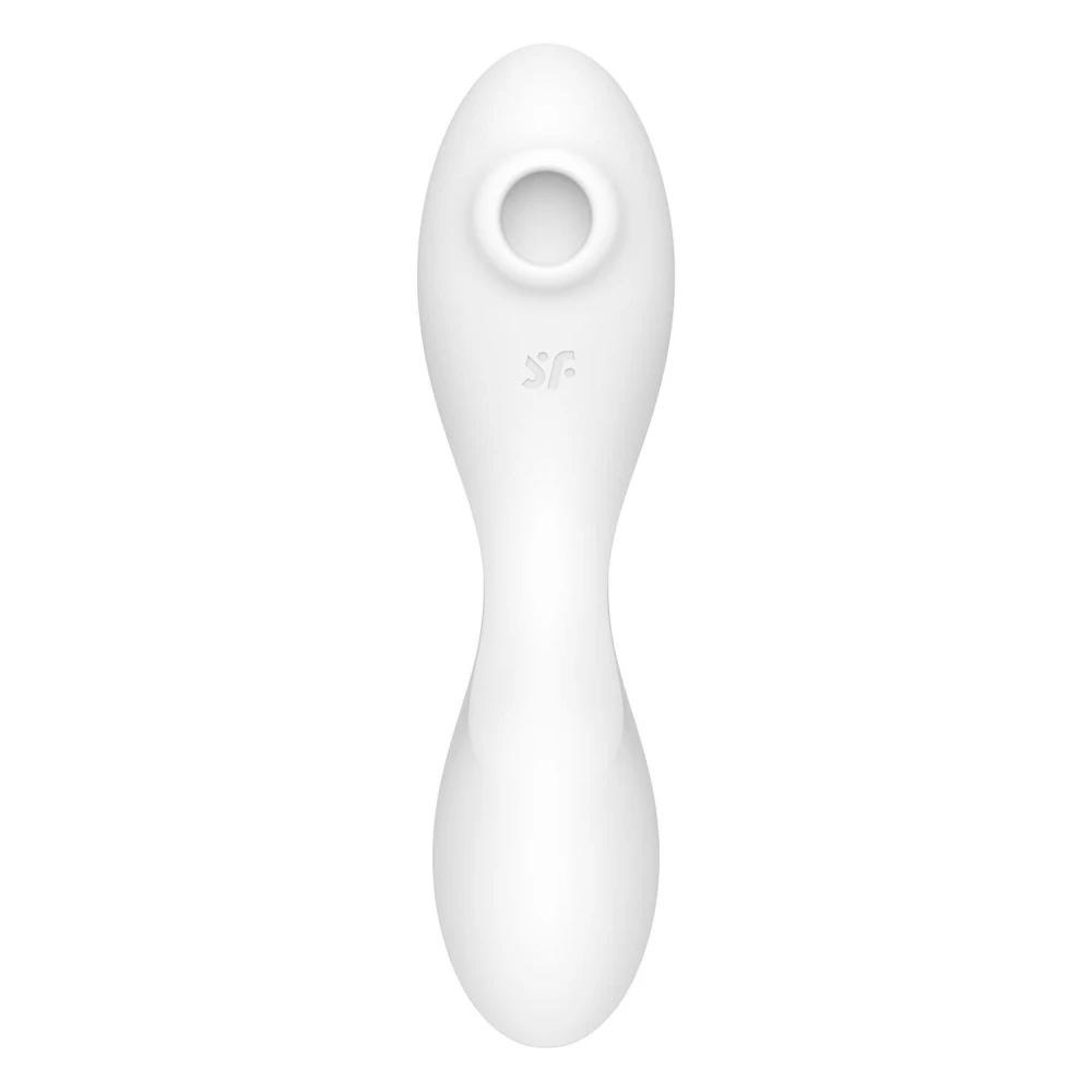 Вакуумний смарт-стимулятор із вібрацією Satisfyer Curvy Trinity 5 (White), керування зі смартфона