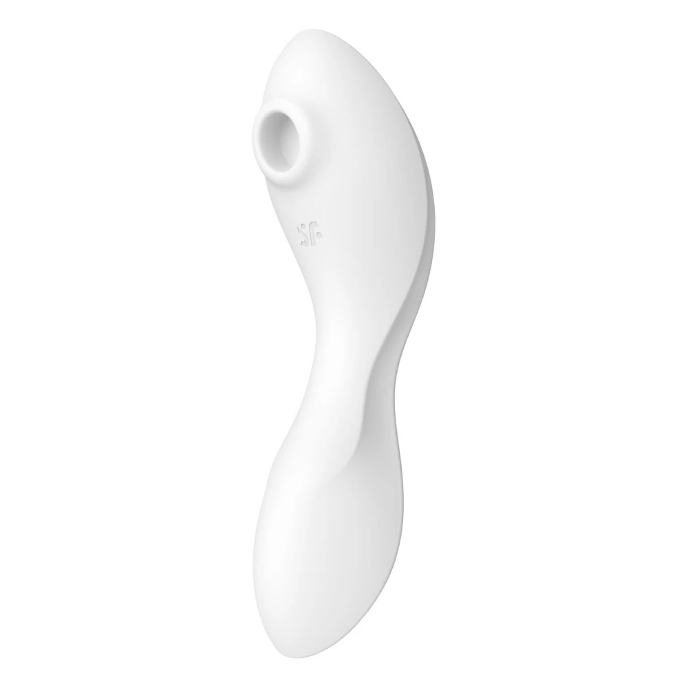 Вакуумный смарт-стимулятор с вибрацией Satisfyer Curvy Trinity 5 (White), управление со смартфона