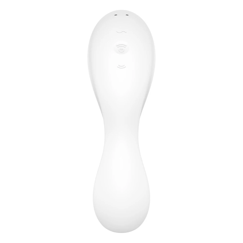 Вакуумный смарт-стимулятор с вибрацией Satisfyer Curvy Trinity 5 (White), управление со смартфона