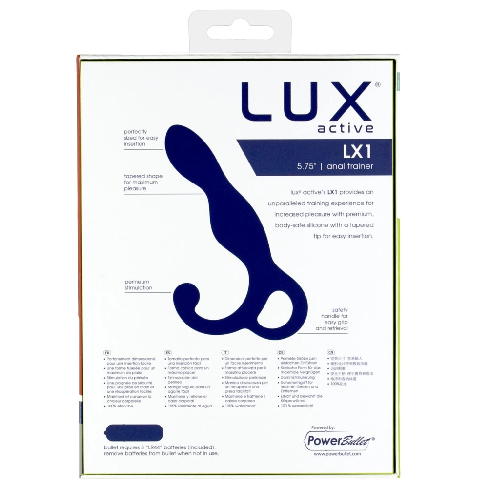 Массажер простаты Lux Active LX1 Anal Trainer 5.75″, Dark Blue, виброшар.