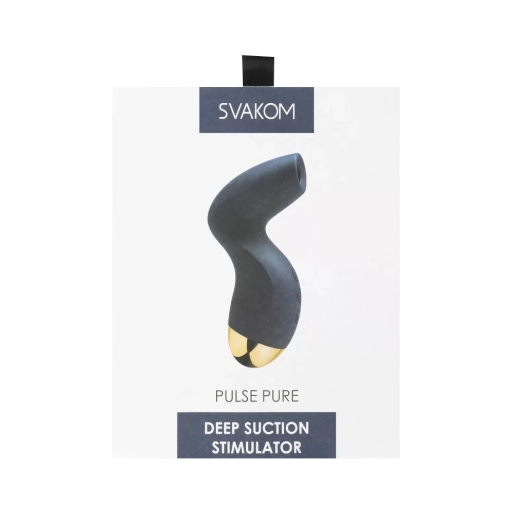 Вакуумный клиторальный стимулятор Svakom Pulse Pure Navy Blue, 5 режимов, 5 интенсивностей в каждом