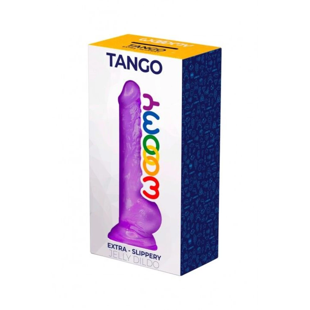 Фаллоимитатор Wooomy Tango, с присоской, длина 18 см, диаметр 3,2 см