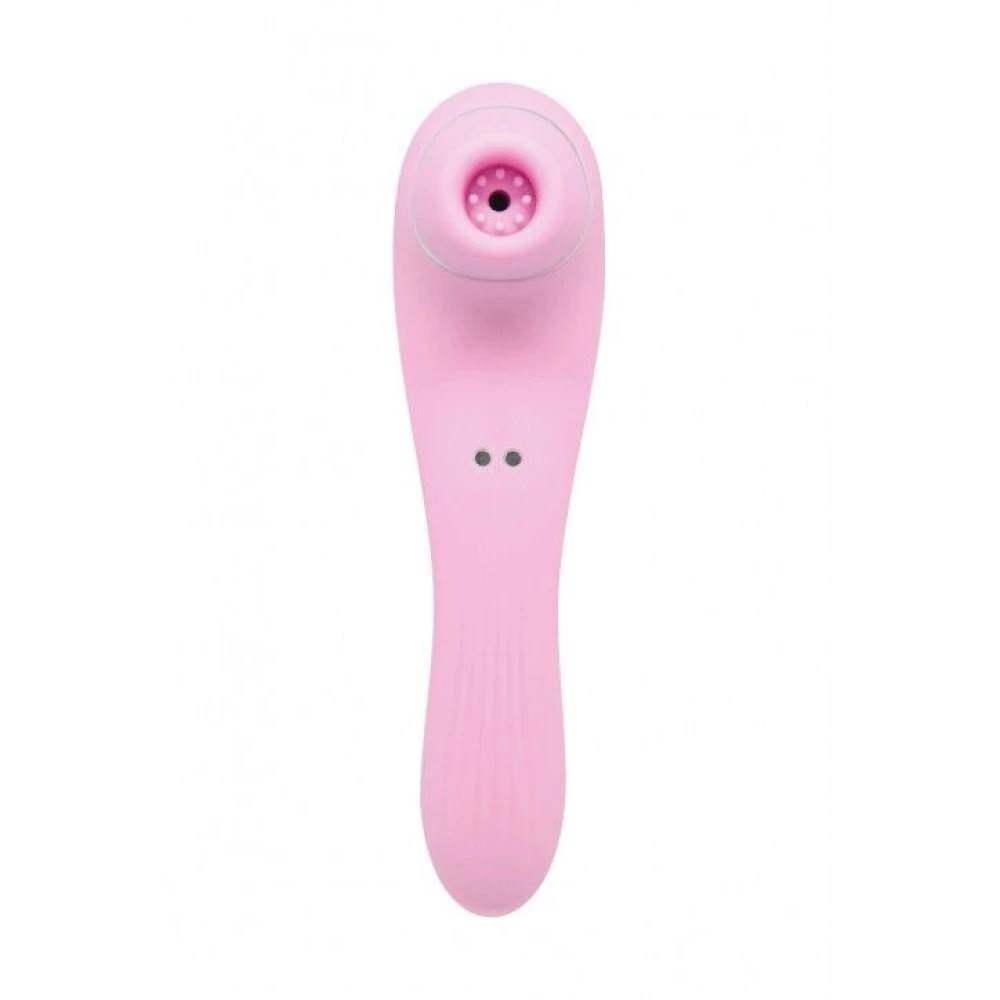 Вакуумный стимулятор с вибрацией Wooomy Smoooch Pink Clitoral Suction & Vibration, 10х2 режимов