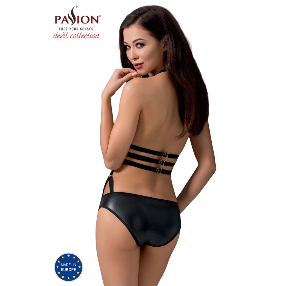 Боди монокини под латекс LAMIS BODY black L/XL - Passion Exclusive