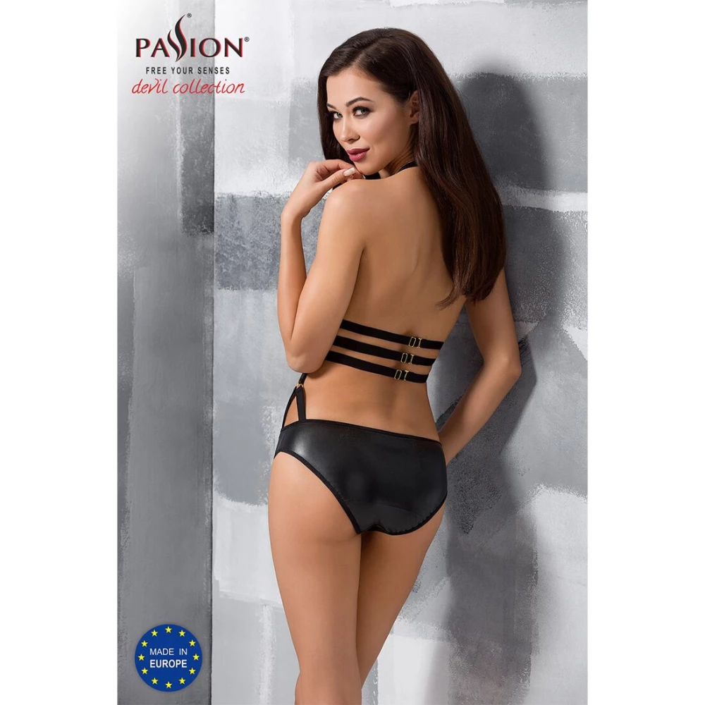 Боди монокини под латекс LAMIS BODY black L/XL - Passion Exclusive