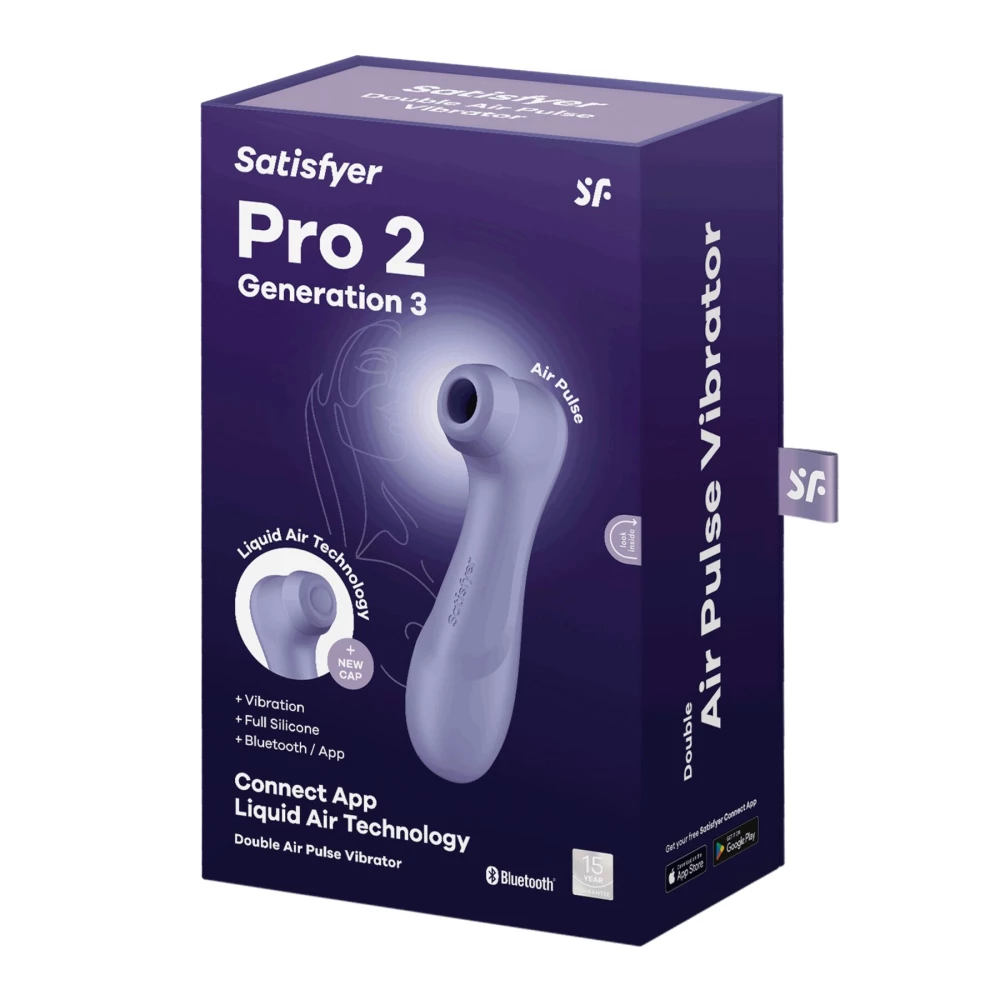 Вакуумний кліторальний стимулятор Satisfyer Pro 2 Generation 3 with Liquid Air Connect App Lilac