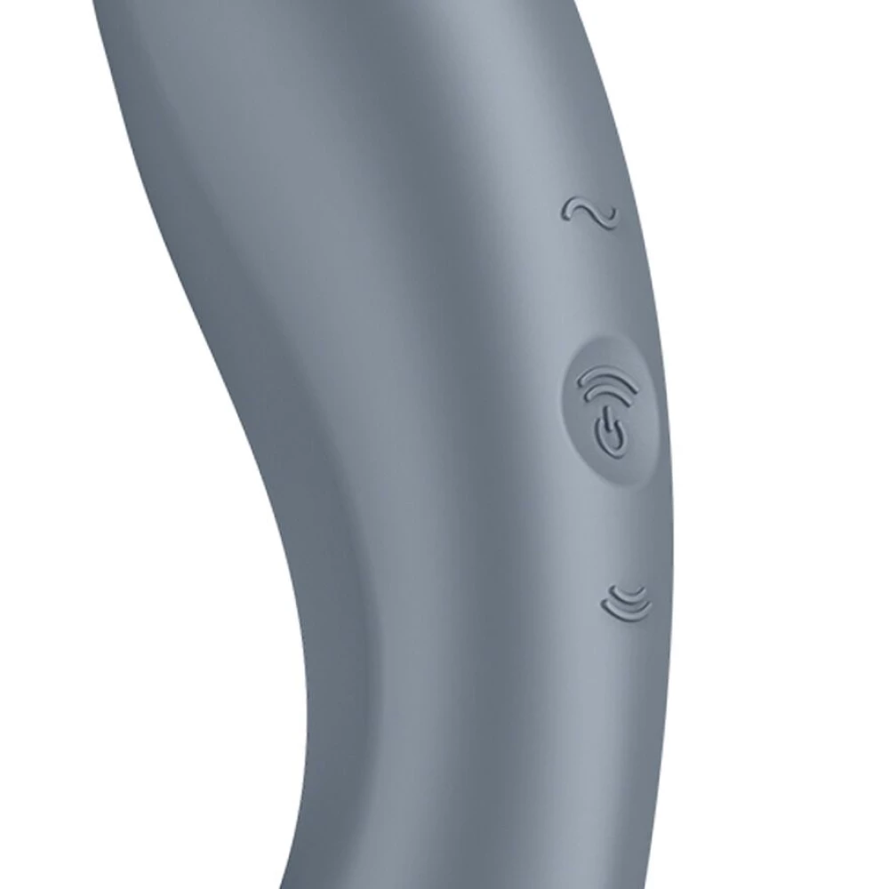 Вакуумный стимулятор с вибрацией Satisfyer Curvy Trinity 1 Bluegrey, игрушка 3в1