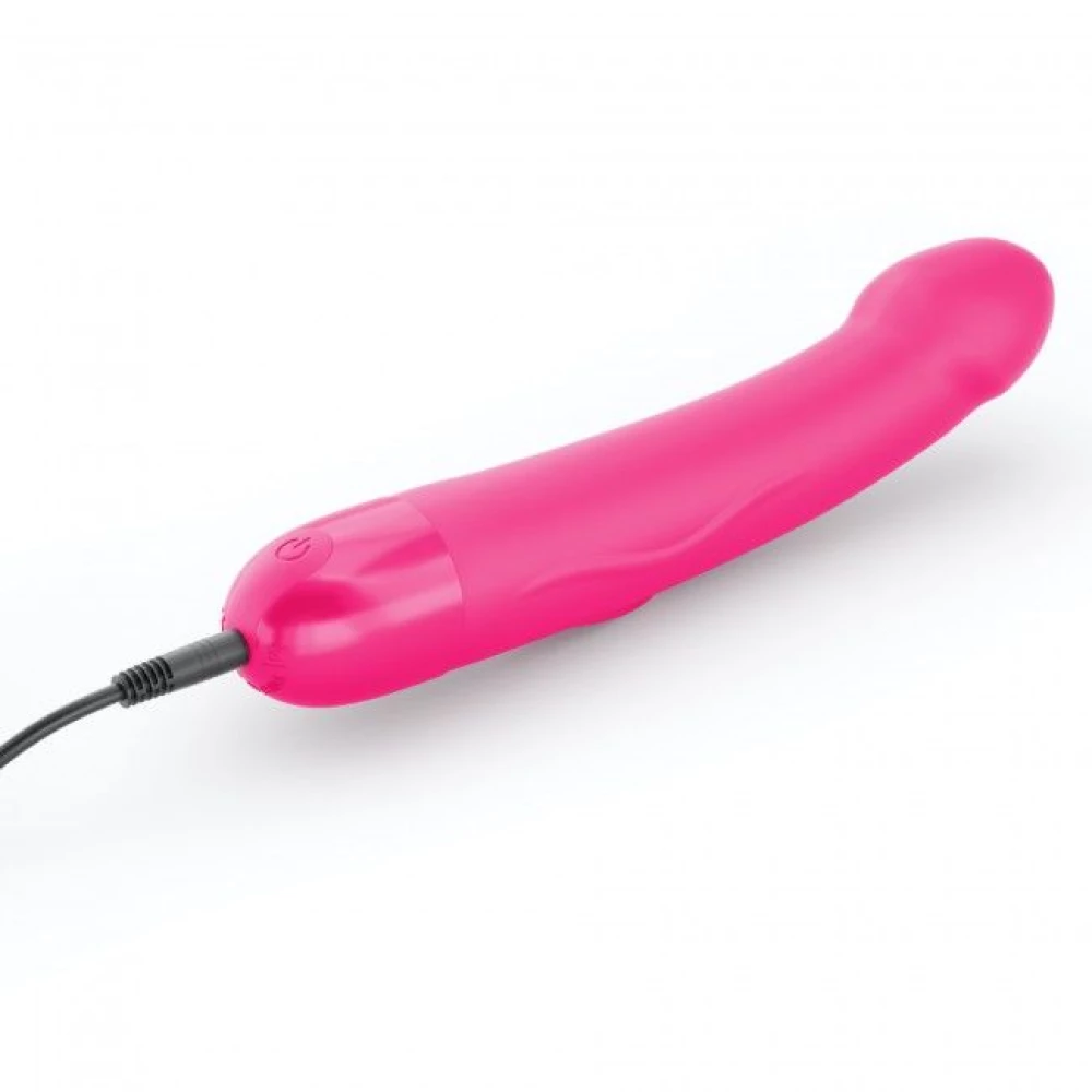 Вибратор Dorcel Real Vibration M Magenta 2.0, диаметр 3,7см, перезаряжается, для точки G, водостой