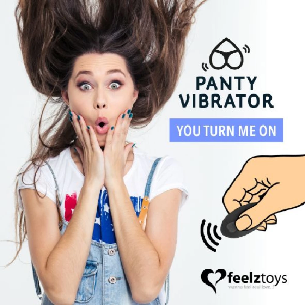 Вибратор в трусики FeelzToys Panty Vibrator Pink с пультом дистанционного управления, 6 режимов работы