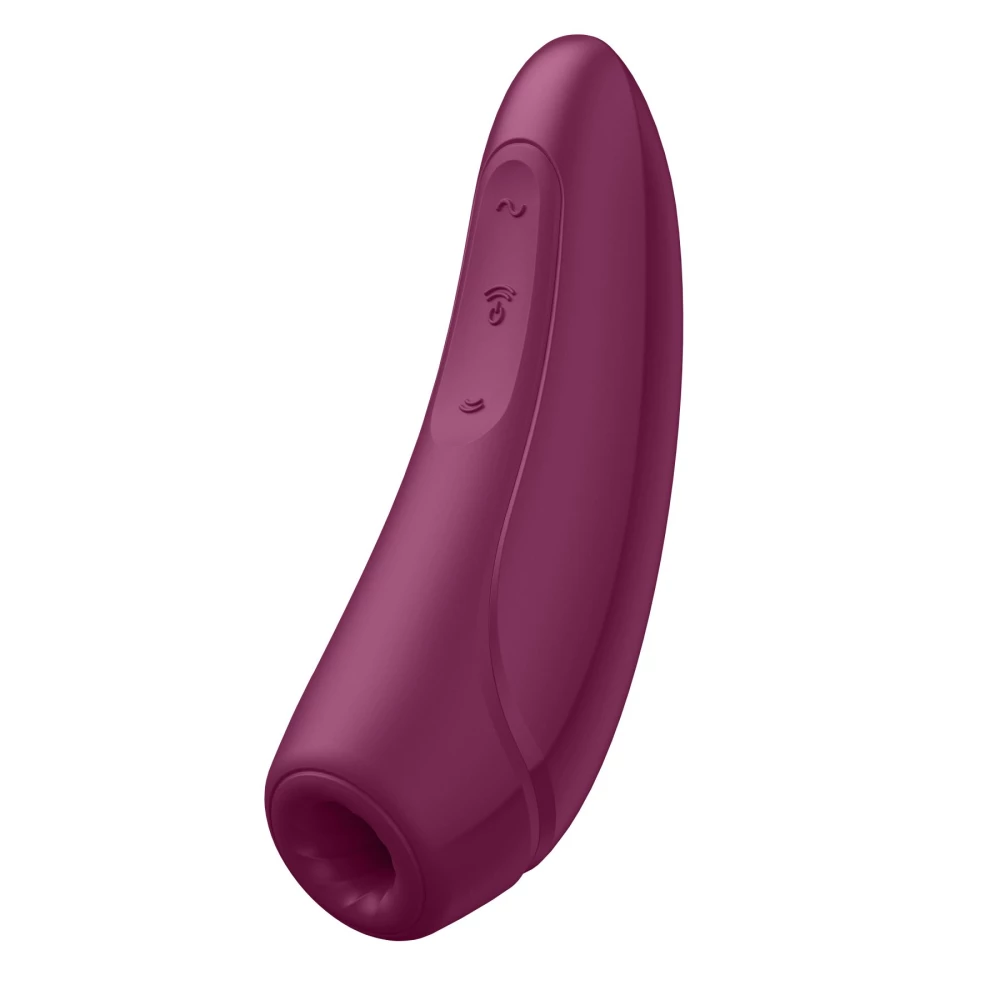 Вакуумный клиторальный стимулятор Satisfyer Curvy 1+ Rose Red с управлением через интернет