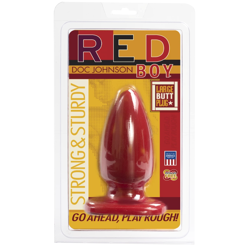 Анальна пробка-втулка Doc Johnson Red Boy - Large 5 Inch, макс. діаметр 5,5 см