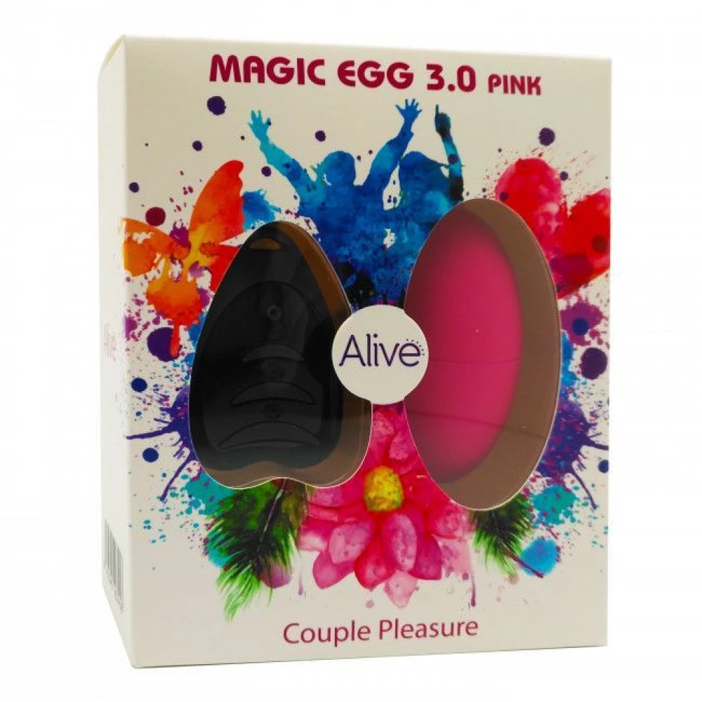 Вибраируйте Alive Magic Egg 3.0 Pink с пультом ДУ