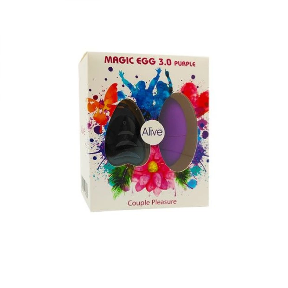 Виброейте Alive Magic Egg 3.0 Purple с пультом ДУ, на батарейках