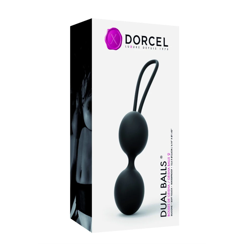 Вагінальні кульки Dorcel Dual Balls Black, діаметр 3,6 см, вага 55гр