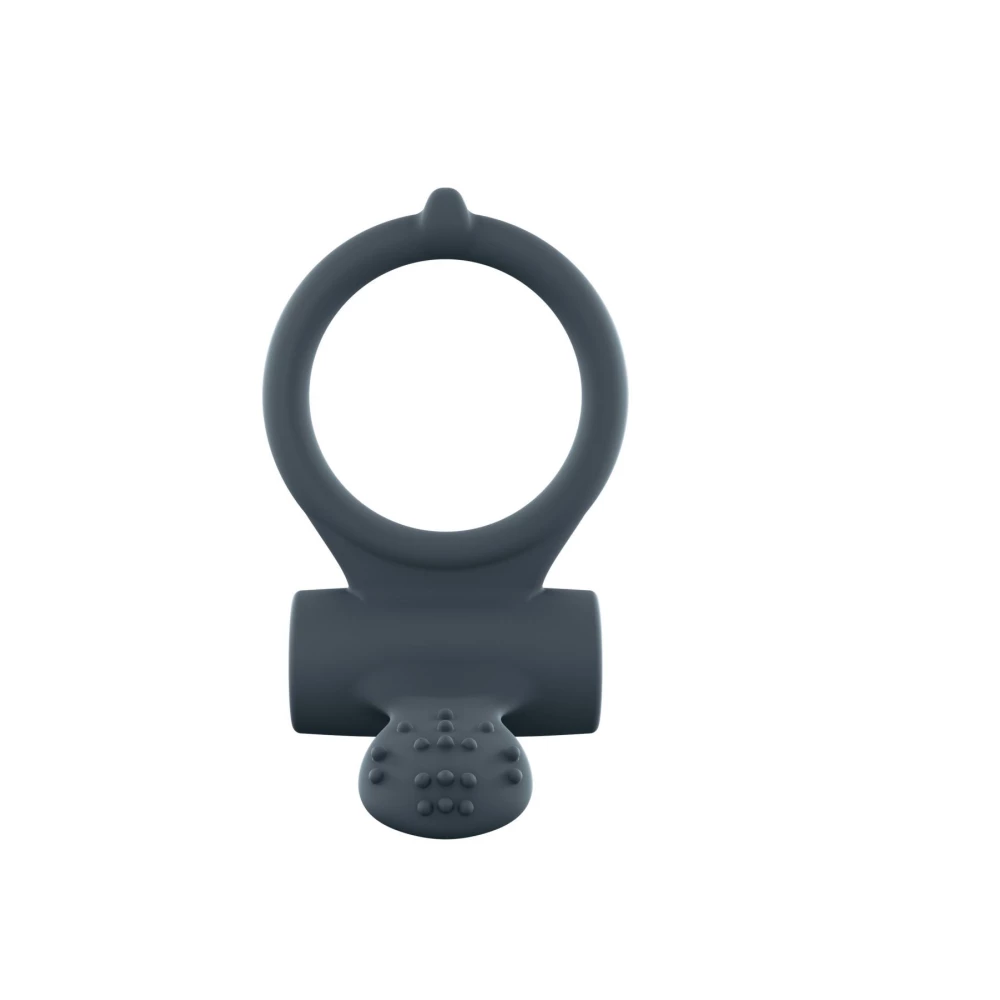 Эрекционное кольцо Dorcel Power Clit Plus с вибрацией, перезаряжается, с язычком и щеточкой