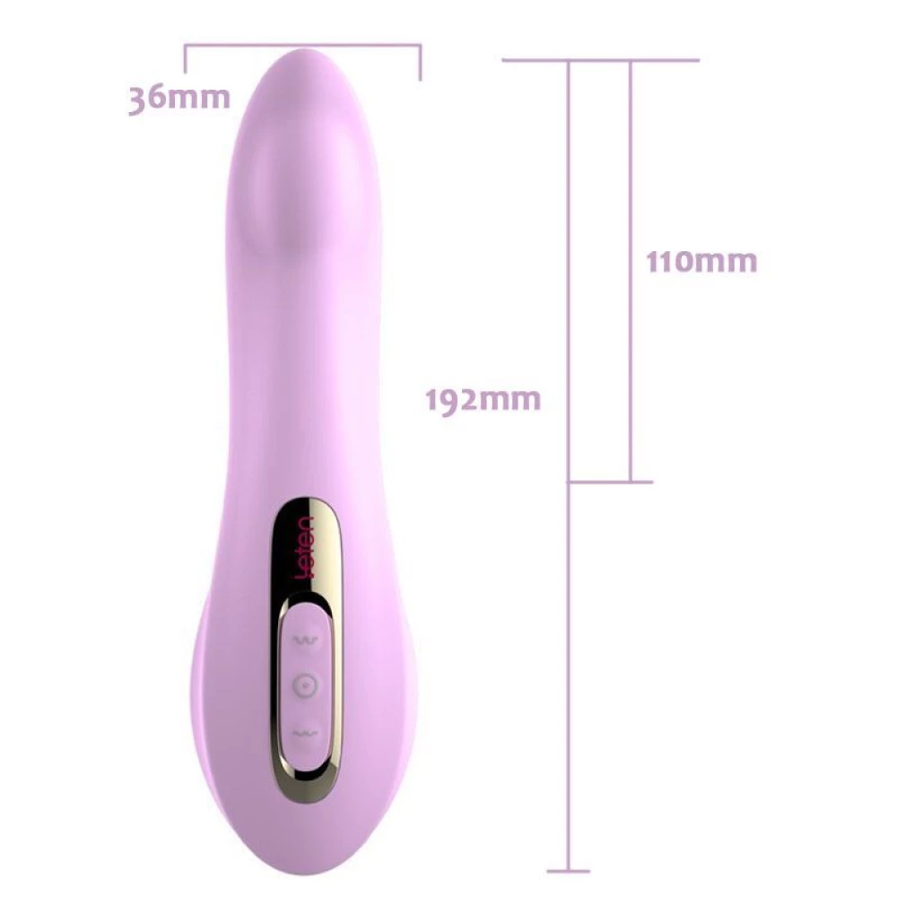 Вакуумний вібратор 3-в-1 Leten Sucking Vibrator (вакуум, вібрація, масажні рухи язичка)