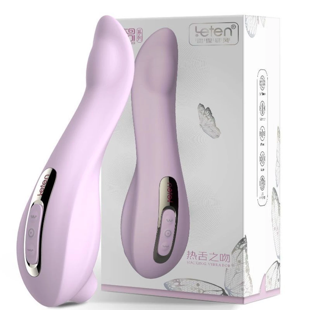 Вакуумный вибратор 3-в-1 Leten Sucking Vibrator (вакуум, вибрация, массажные движения язычка)