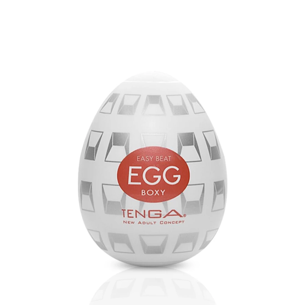 Мастурбатор-яйцо Tenga Egg Boxy с геометрическим рельефом