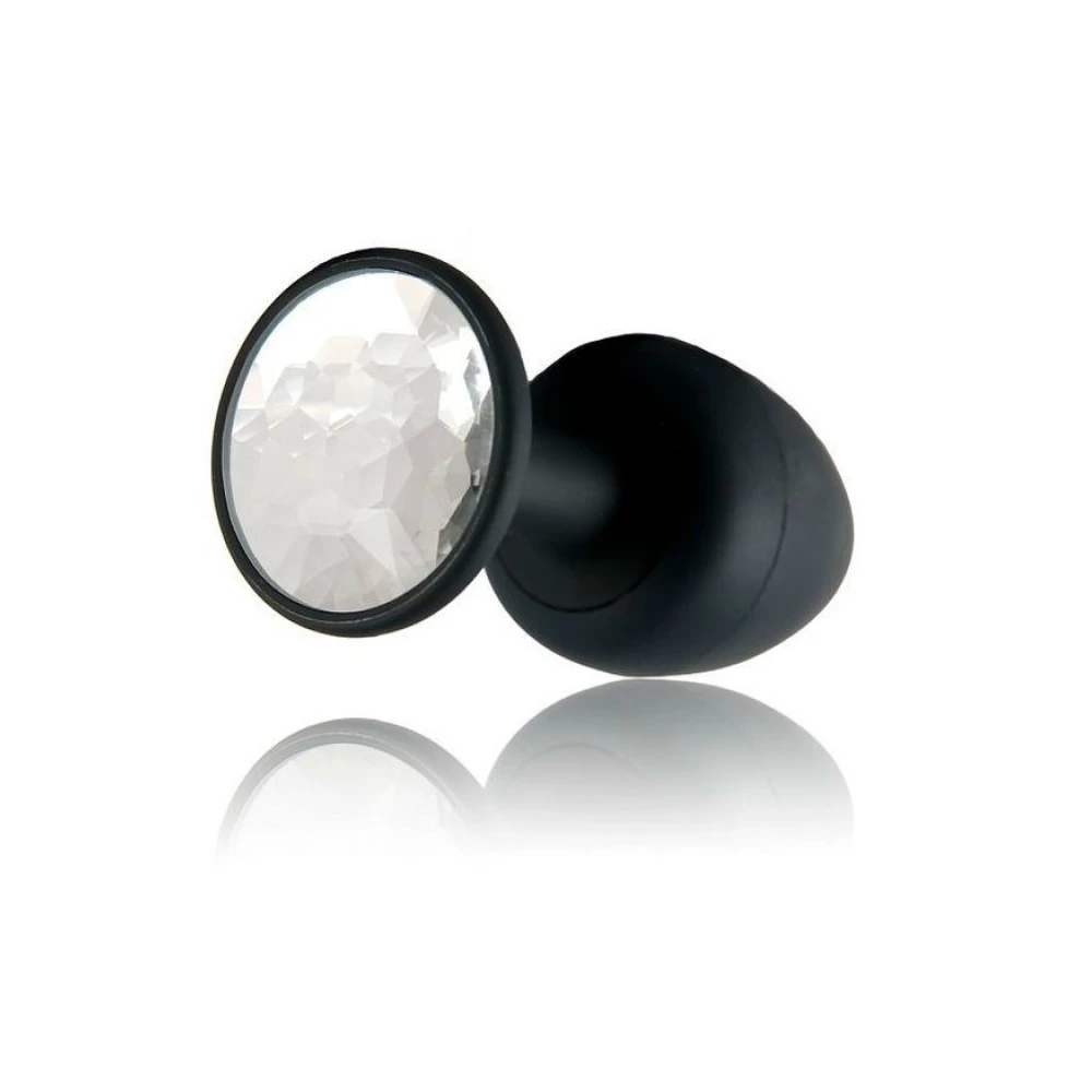 Анальная пробка Dorcel Geisha Plug Diamond M с шариком внутри создает вибрации, макс. диаметр 3,2