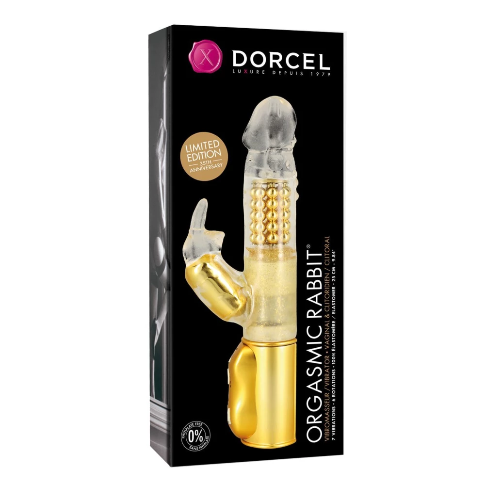 Вибратор-кролик Dorcel Orgasmic Rabbit Gold с жемчужным массажем