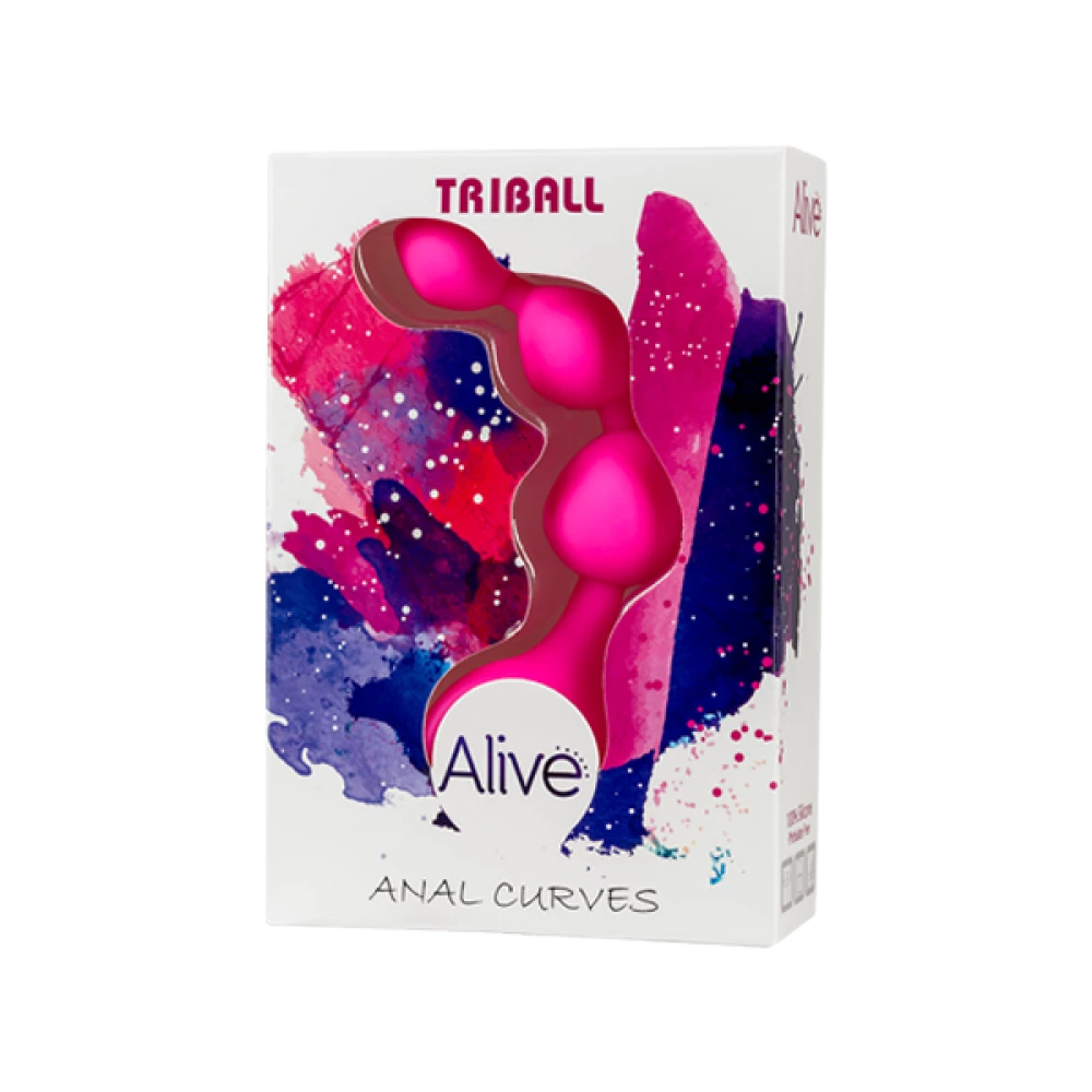 Анальные шарики Alive Triball Pink, силикон макс. диаметр 2 см