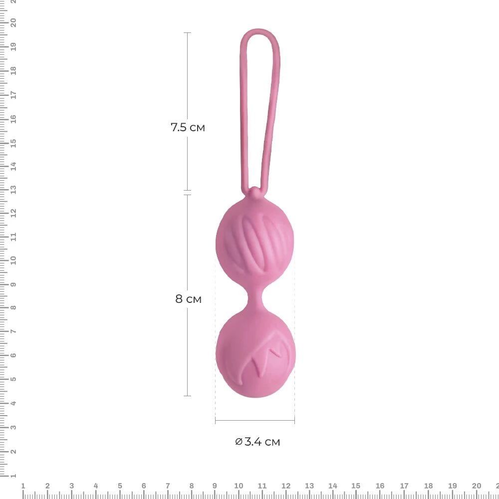 Вагинальные шарики Adrien Lastic Geisha Lastic Balls Mini Pink(S), диаметр 3,4 см, масса 85 г