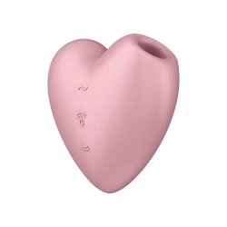 Вакуумный стимулятор-сердце с вибрацией Satisfyer Cutie Heart Light Red