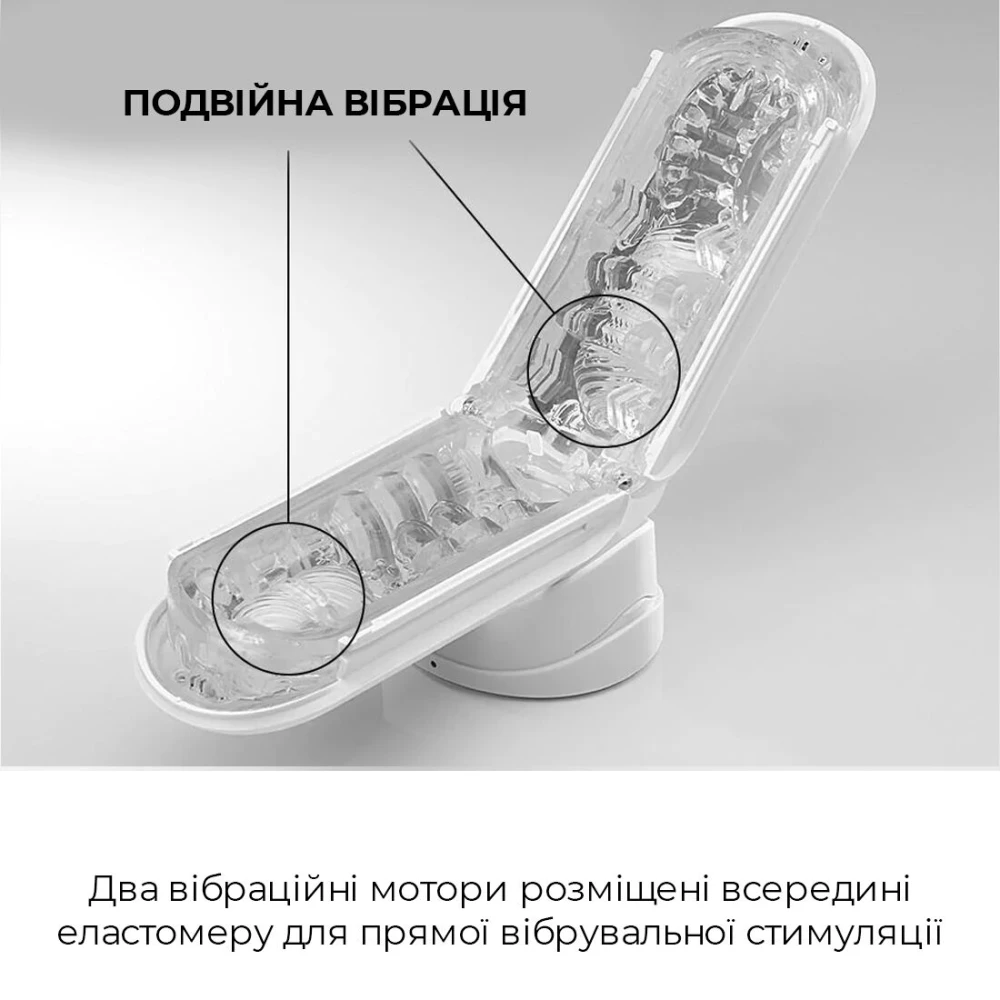 Вибромастурбатор Tenga Flip Zero Electronic Vibration White, сменная интенсивность, раскладной