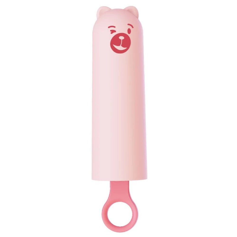 Вибратор CuteVibe Teddy Pink (Black Dildo), реалистичный вибратор под видом мороженого.