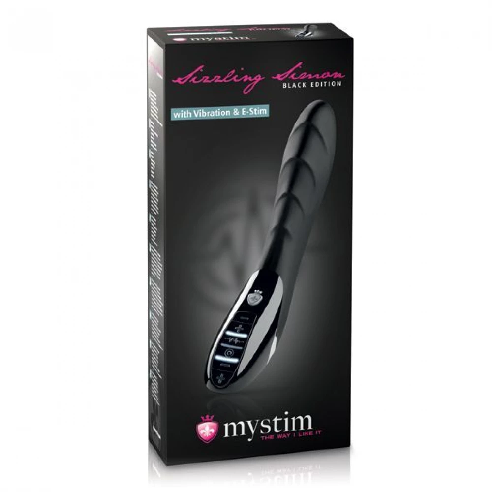 Вібратор з електростимуляцією Mystim Sizzling Simon eStim Black, міостімулятор