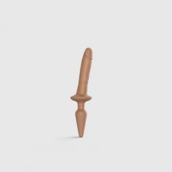 Анальная пробка из дилдо 2в1 Strap-On-Me SWITCH PLUG-IN REALISTIC DILDO Caramel S, диаметр 3,3/2,9 см