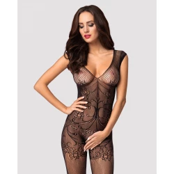 Бодистокинг Obsessive Bodystocking F234 S/M/L, абстрактный рисунок, глубокое декольте