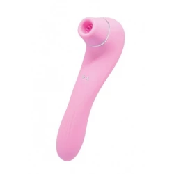 Вакуумный стимулятор с вибрацией Wooomy Smoooch Pink Clitoral Suction & Vibration, 10х2 режимов