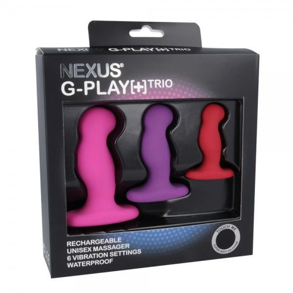 Набір вібромасажерів простати Nexus G-Play Trio Plus, макс діаметр 2,3-3,0-3,5 см, для новачків
