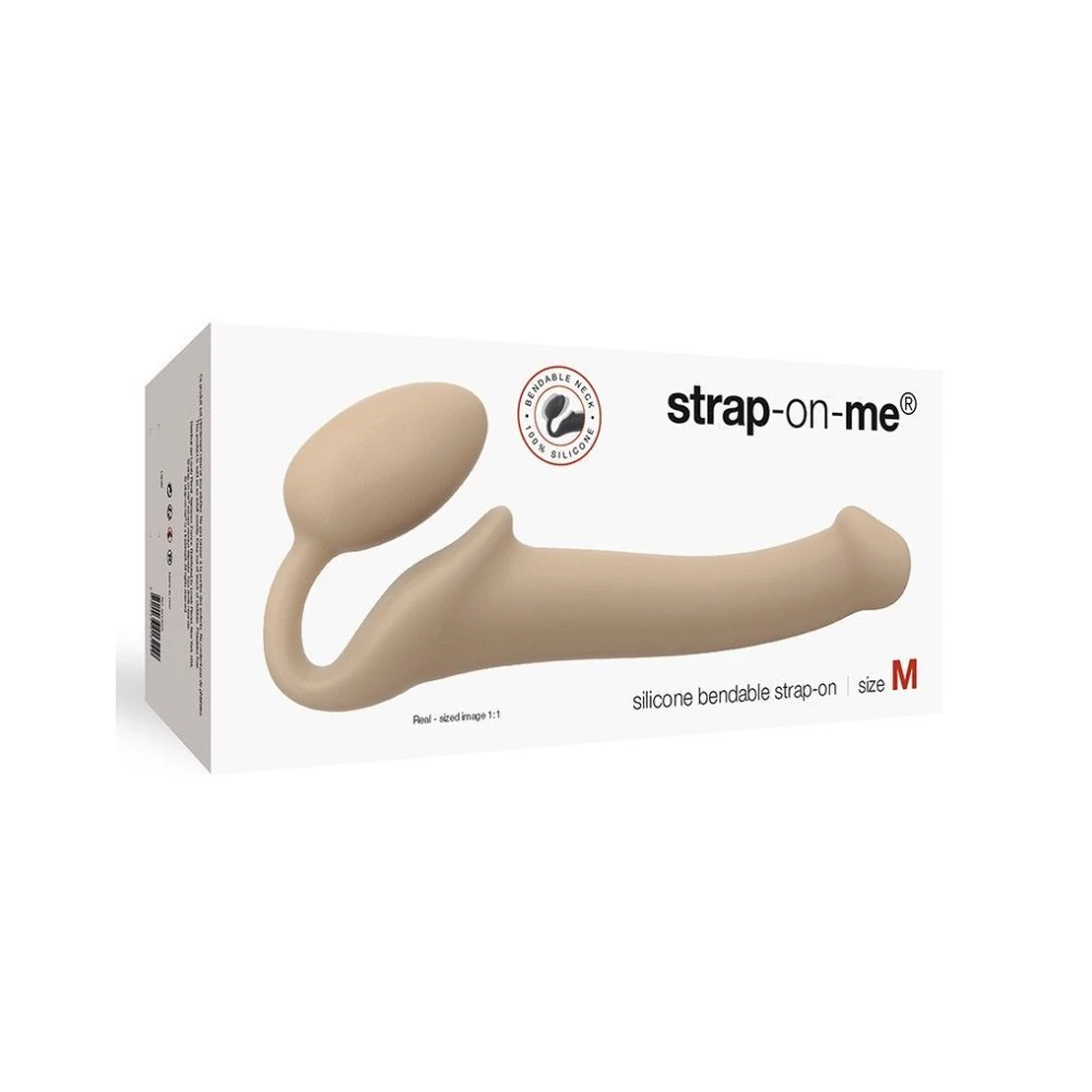Безременный страпон Strap-On-Me Flesh M, полностью регулируемый, диаметр 3,3 см.
