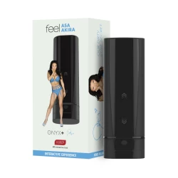 Мастурбатор Kiiroo Onyx+ Asa Akira, 10 сжимных колец, не нужно двигать, теледильдоника