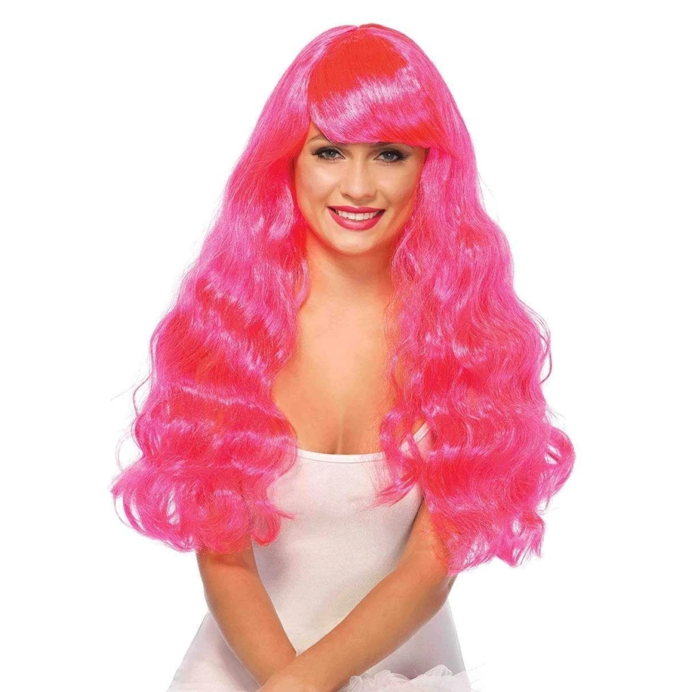 Leg Avenue Неон Star Long Wavy Wig Pink