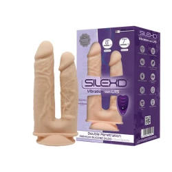 Двойной фаллоимитатор с вибрацией SilexD Double Gusto Vibro Flesh (Model 1 size 8“ & 7“) + LRS, диа