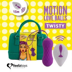 Вагинальные шарики с массажем и вибрацией FeelzToys Motion Love Balls Twisty с пультом дистанционного