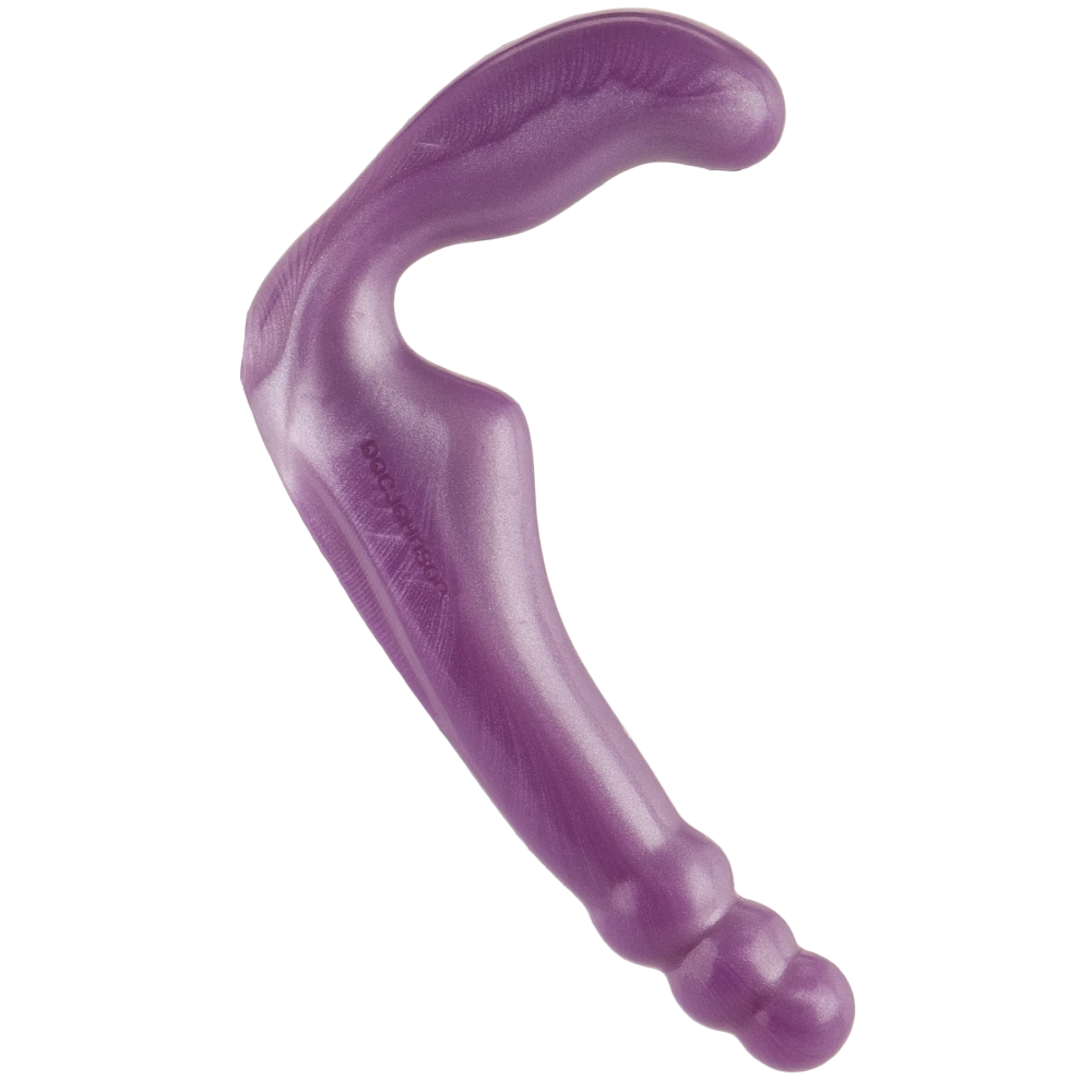 Безремневой страпон Doc Johnson Gal Pal Purple, платинум силикон, диаметр 3 см